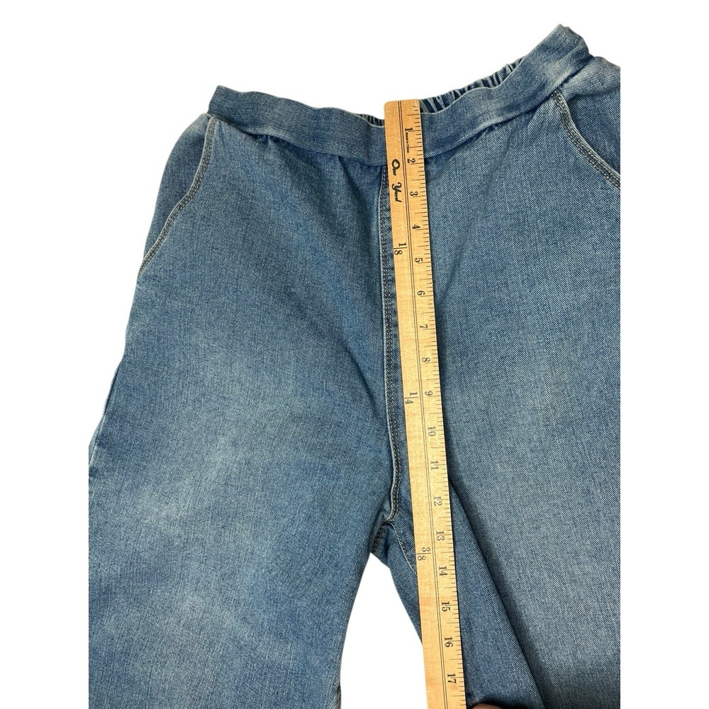 L&B Lucky & Blessed Jeans Small Culottes Western Boho Indie Wide Leg Cropped - Picture 11 of 14